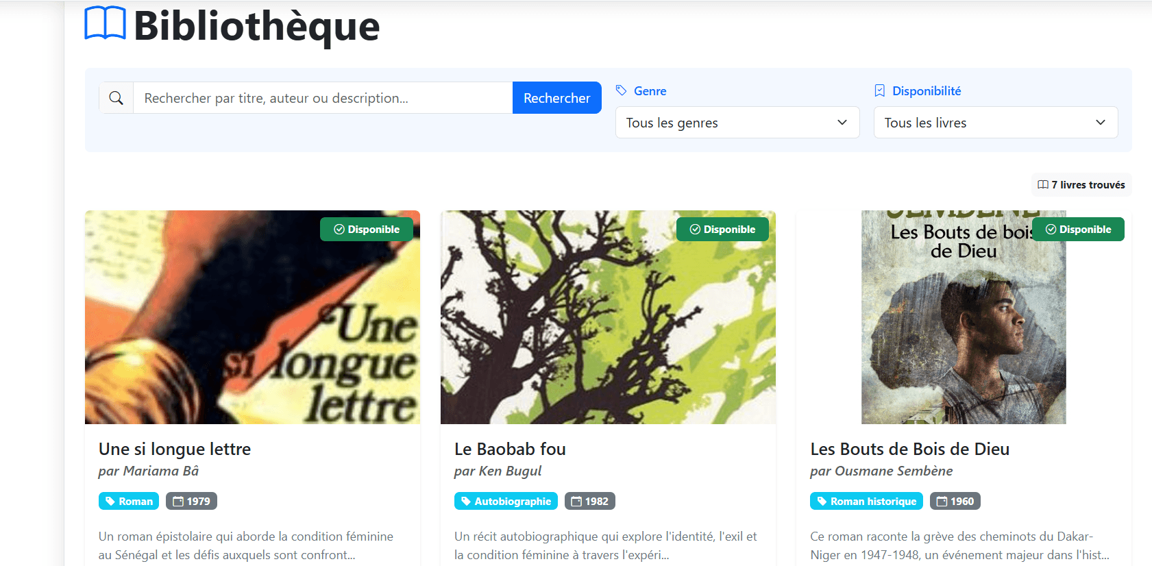 Bibliothèque en Ligne
