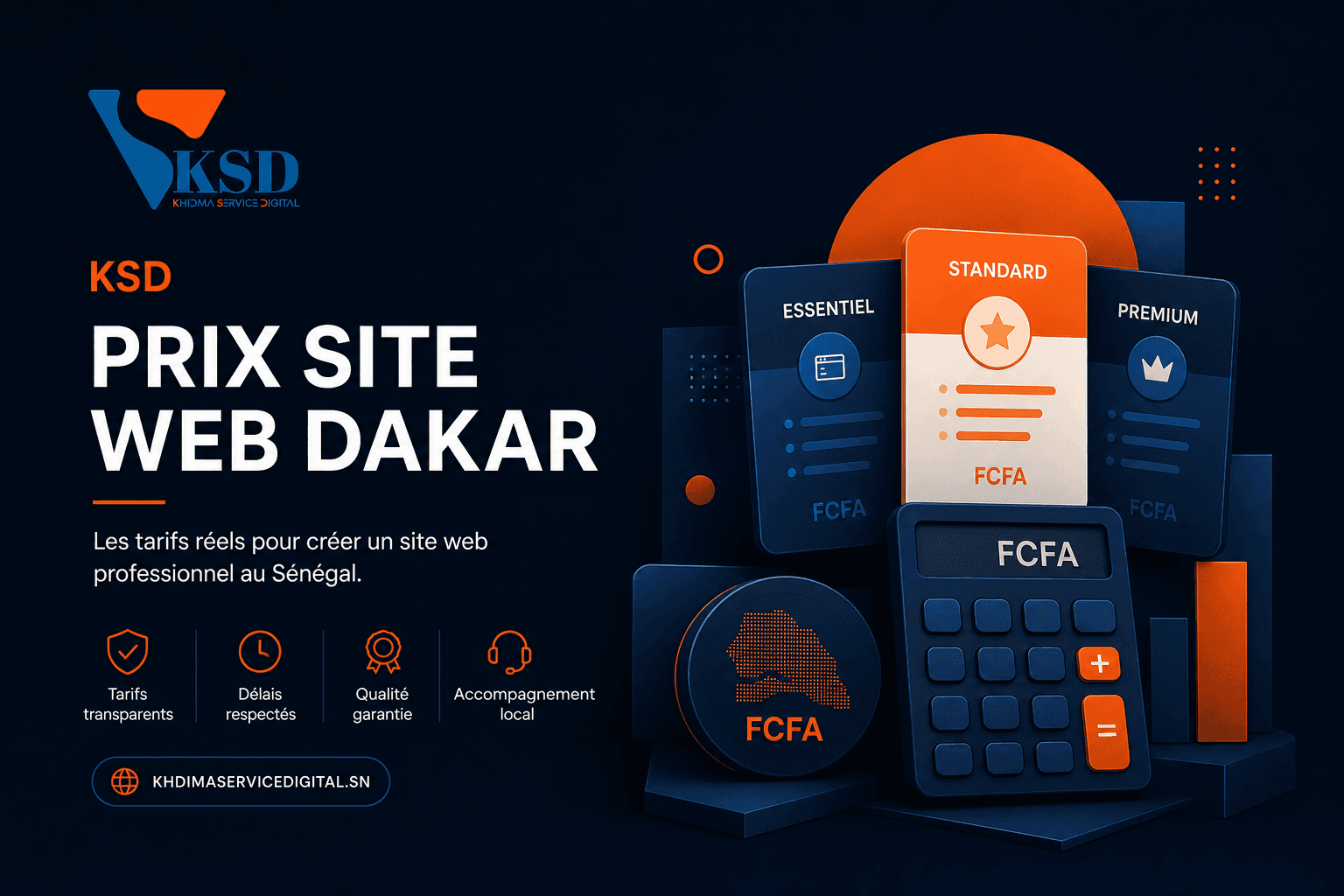Combien coûte un site web à Dakar au Sénégal en 2026 ?